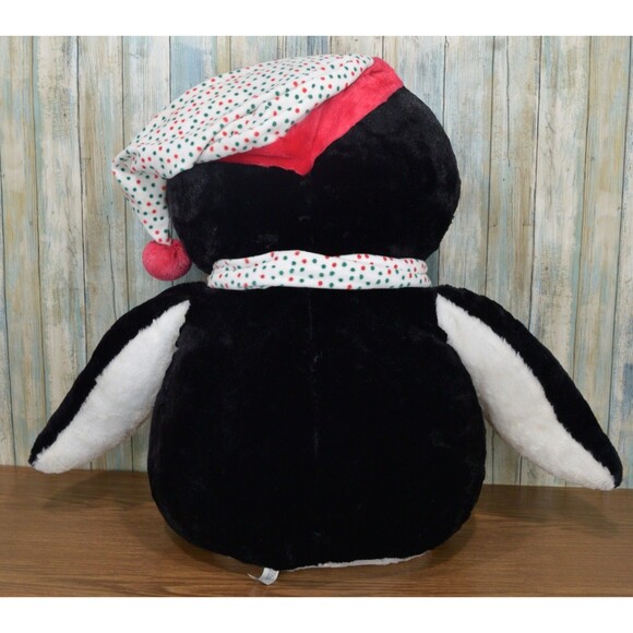 Jumbo Penguin 28" Christmas Plush Stuffed Animal Holiday One of a Kind GOFFA - Picture 5 of 16